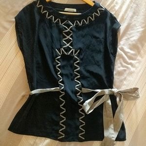 Black silk blouse